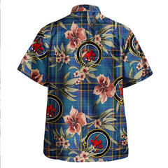 Clan Dempster Modern Tartan Crest Badge Aloha Hawaiian Shirt Tropical Old Style AX22 Dempster Modern Tartan Tartan Today   