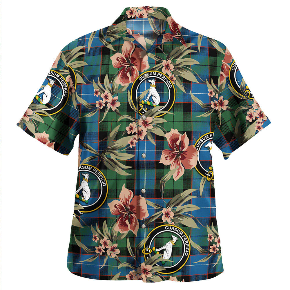Clan Hunter Ancient Tartan Crest Badge Aloha Hawaiian Shirt Tropical Old Style KE49 Hunter Ancient Tartan Tartan Today   