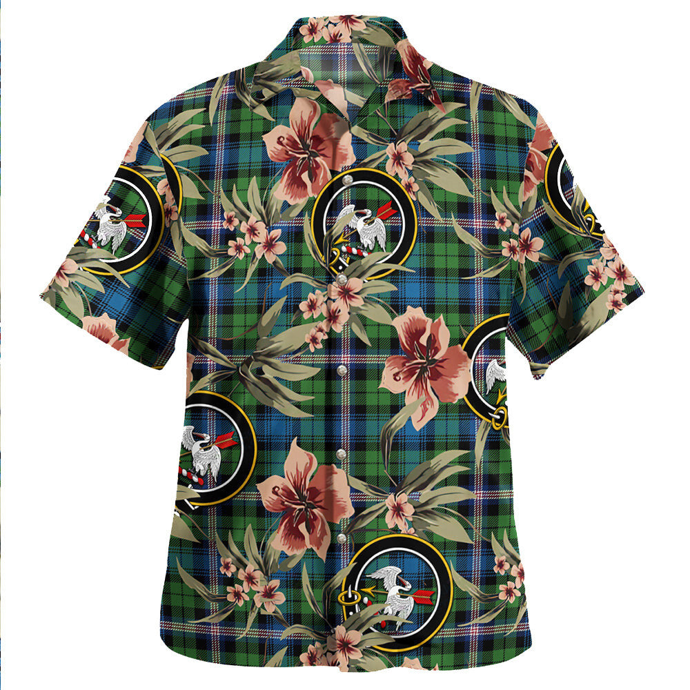 Clan Gammell Ancient Tartan Crest Badge Aloha Hawaiian Shirt Tropical Old Style YC37 Gammell Ancient Tartan Tartan Today   