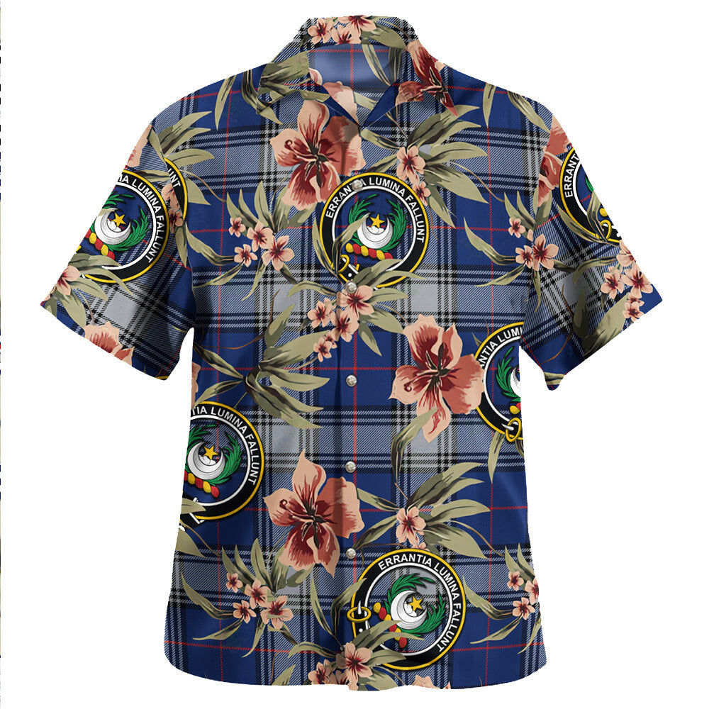 Clan Kinnaird Modern Tartan Crest Badge Aloha Hawaiian Shirt Tropical Old Style KA25 Kinnaird Modern Tartan Tartan Today   