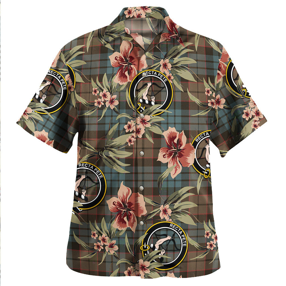 Clan Fletcher Family Weathered Tartan Crest Badge Aloha Hawaiian Shirt Tropical Old Style UP58 Fletcher Family Weathered Tartan Tartan Today   