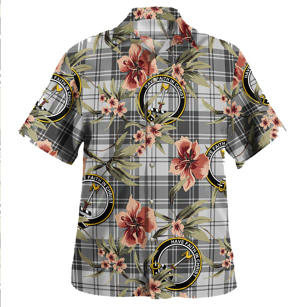 Clan Glendinning Tartan Crest Badge Aloha Hawaiian Shirt Tropical Old Style ON63 Glendinning Tartan Tartan Today   