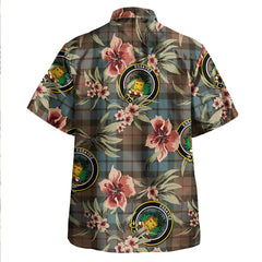 Clan Dundas Weathered Tartan Crest Badge Aloha Hawaiian Shirt Tropical Old Style ZL41 Dundas Weathered Tartan Tartan Today   