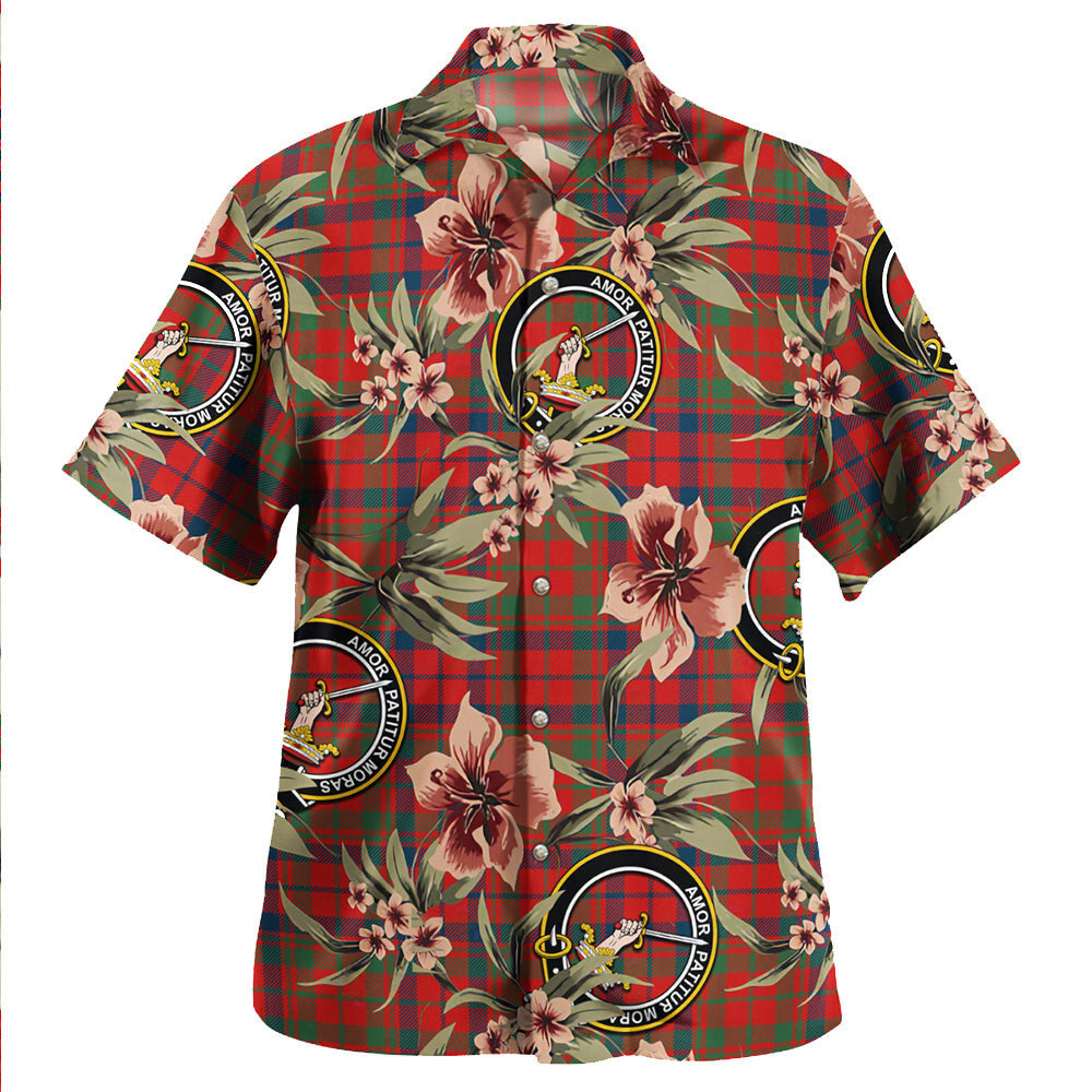 Clan Lumsden of Kintore Modern Tartan Crest Badge Aloha Hawaiian Shirt Tropical Old Style IH77 Lumsden of Kintore Modern Tartan Tartan Today   