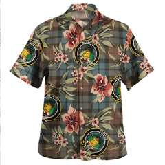 Clan Dundas Weathered Tartan Crest Badge Aloha Hawaiian Shirt Tropical Old Style ZL41 Dundas Weathered Tartan Tartan Today   