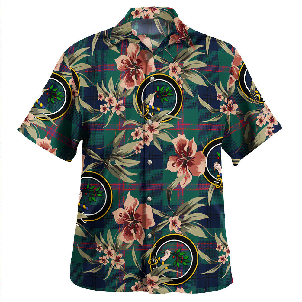 Clan Laurie Modern Tartan Crest Badge Aloha Hawaiian Shirt Tropical Old Style KP60 Laurie Modern Tartan Tartan Today   