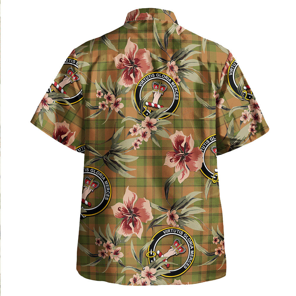 Clan Donachie of Brockloch Hunting Modern Tartan Crest Badge Aloha Hawaiian Shirt Tropical Old Style AM23 Donachie of Brockloch Hunting Modern Tartan Tartan Today   
