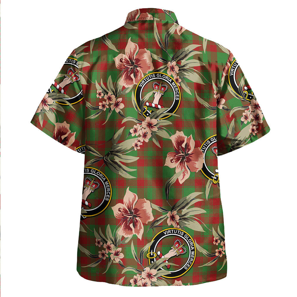 Clan Donachie Modern Tartan Crest Badge Aloha Hawaiian Shirt Tropical Old Style FE52 Donachie Modern Tartan Tartan Today   