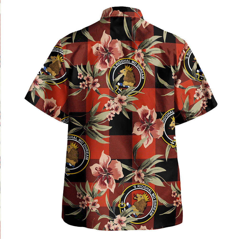 Clan MacGregor Rob Roy (Gregor Red & Black) Ancient Tartan Crest Badge Aloha Hawaiian Shirt Tropical Old Style QD82 MacGregor Rob Roy (Gregor Red & Black) Ancient Tartan Tartan Today   