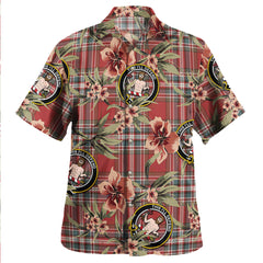 Clan MacFarlane Red Weathered Tartan Crest Badge Aloha Hawaiian Shirt Tropical Old Style LR13 MacFarlane Red Weathered Tartan Tartan Today   