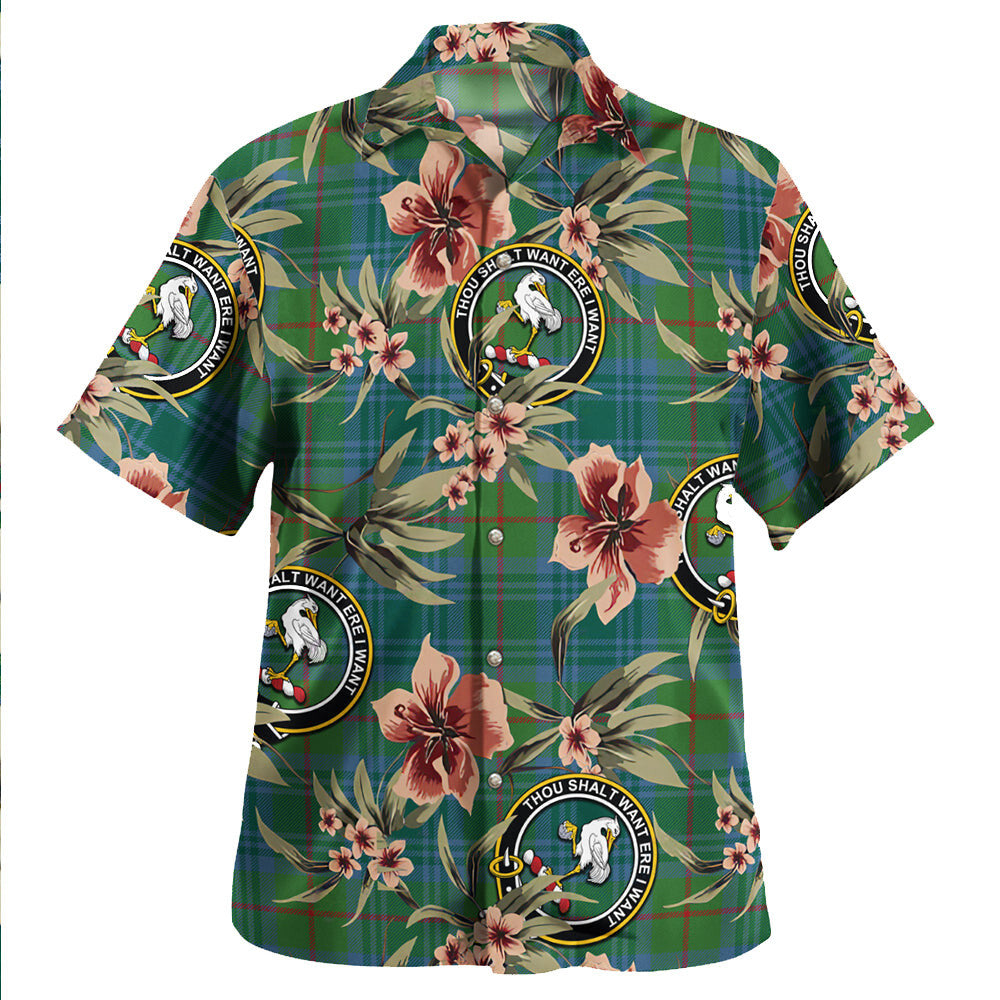 Clan Cranston Modern Tartan Crest Badge Aloha Hawaiian Shirt Tropical Old Style ZX76 Cranston Modern Tartan Tartan Today   