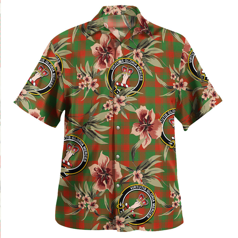 Clan Donachie Ancient Tartan Crest Badge Aloha Hawaiian Shirt Tropical Old Style ST34 Donachie Ancient Tartan Tartan Today   