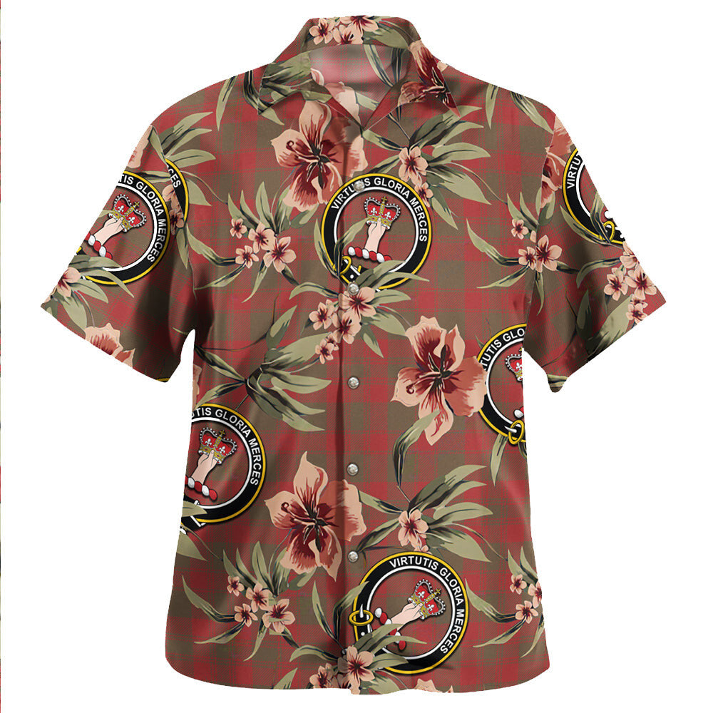 Clan Donachie Weathered Tartan Crest Badge Aloha Hawaiian Shirt Tropical Old Style BH61 Donachie Weathered Tartan Tartan Today   