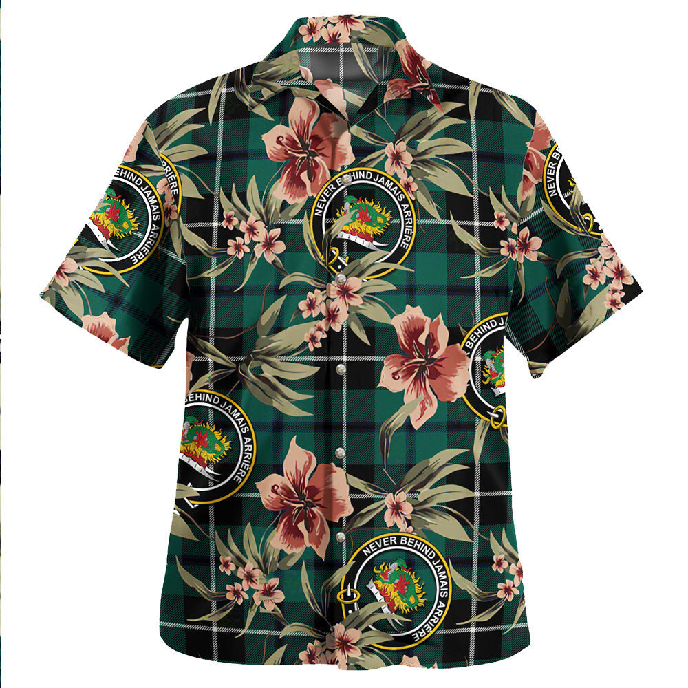 Clan Douglas Modern Tartan Crest Badge Aloha Hawaiian Shirt Tropical Old Style SE62 Douglas Modern Tartan Tartan Today   