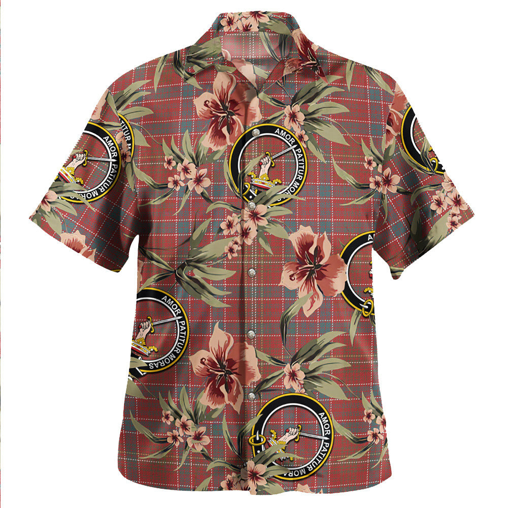 Clan Lumsden Weathered Tartan Crest Badge Aloha Hawaiian Shirt Tropical Old Style JK76 Lumsden Weathered Tartan Tartan Today   