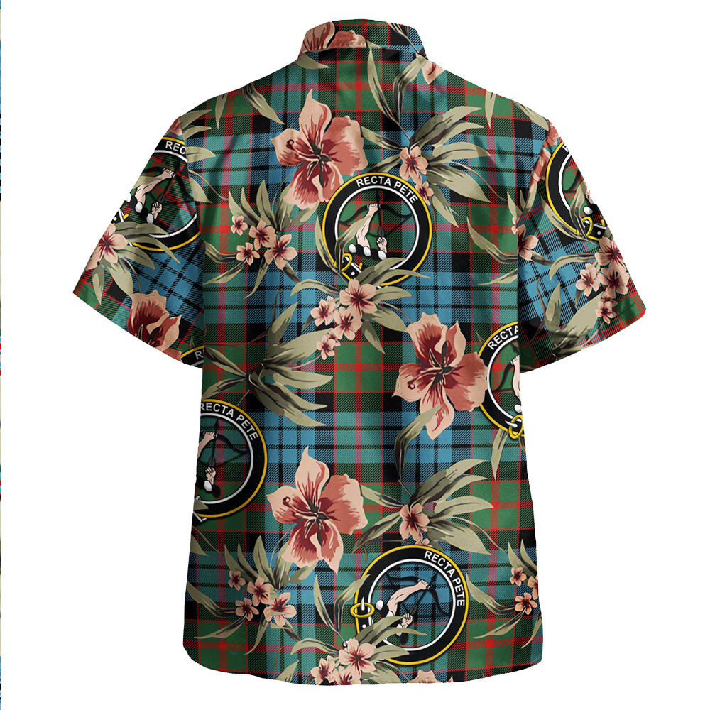 Clan Fletcher of Dunans Weathered Tartan Crest Badge Aloha Hawaiian Shirt Tropical Old Style FC16 Fletcher of Dunans Weathered Tartan Tartan Today   