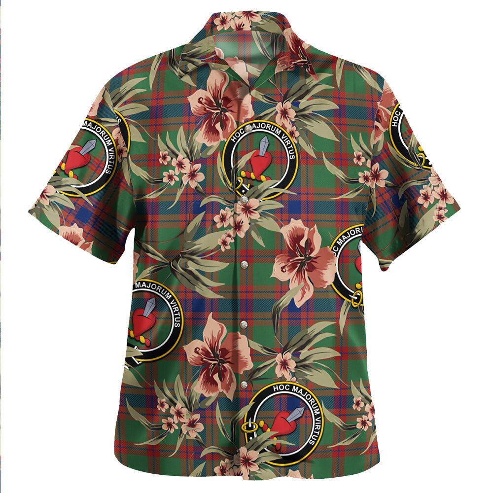 Clan Logan Light Modern Tartan Crest Badge Aloha Hawaiian Shirt Tropical Old Style HC82 Logan Light Modern Tartan Tartan Today   