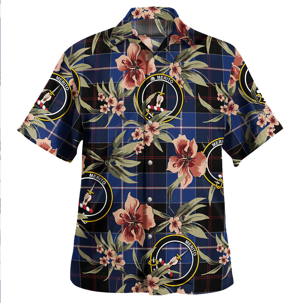Clan Dunlop Modern Tartan Crest Badge Aloha Hawaiian Shirt Tropical Old Style DQ15 Dunlop Modern Tartan Tartan Today   