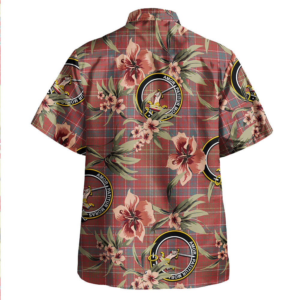 Clan Lumsden Weathered Tartan Crest Badge Aloha Hawaiian Shirt Tropical Old Style JK76 Lumsden Weathered Tartan Tartan Today   