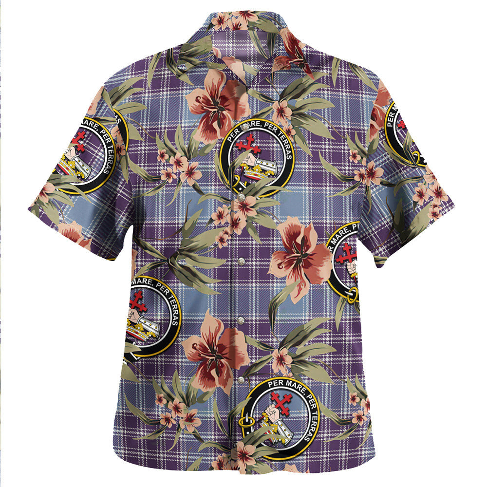 Clan MacDonald Lord of the Isles Hunting Blue (Donald Lord of the Isles Hunting Blue) Weathered Tartan Crest Badge Aloha Hawaiian Shirt Tropical Old Style IP75 MacDonald Lord of the Isles Hunting Blue (Donald Lord of the Isles Hunting Blue) Weathered Tartan Tartan Today   