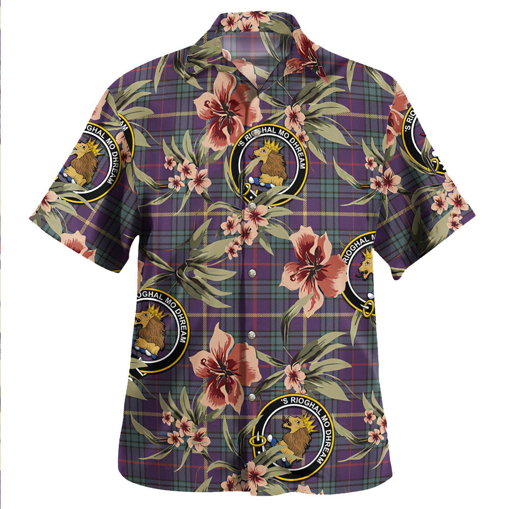 Clan MacCainsh Weathered Tartan Crest Badge Aloha Hawaiian Shirt Tropical Old Style QR12 MacCainsh Weathered Tartan Tartan Today   
