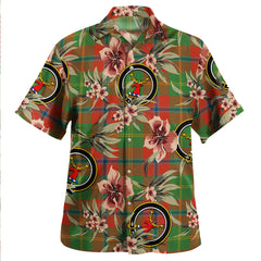 Clan Hutcheson Ancient Tartan Crest Badge Aloha Hawaiian Shirt Tropical Old Style KK77 Hutcheson Ancient Tartan Tartan Today   