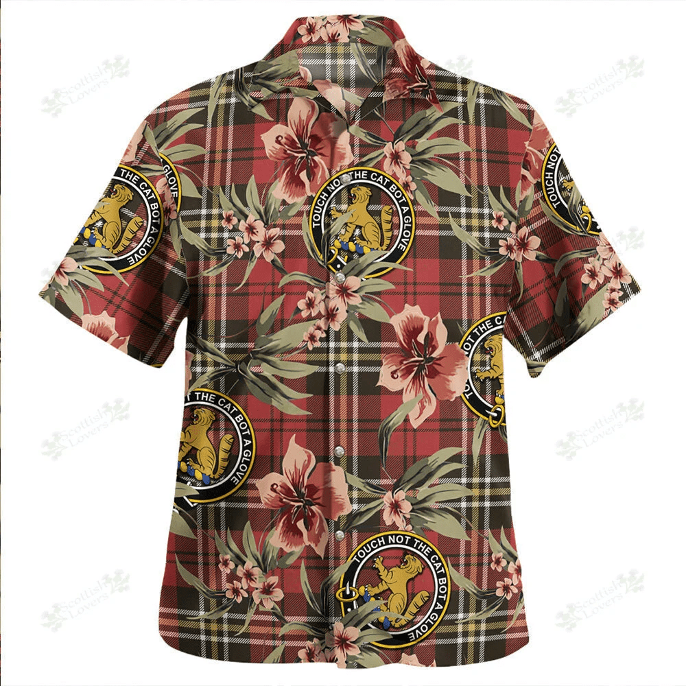 Clan MacPherson of Cluny Red Weathered Tartan Crest Badge Aloha Hawaiian Shirt Tropical Old Style IF50 MacPherson of Cluny Red Weathered Tartan Tartan Today   