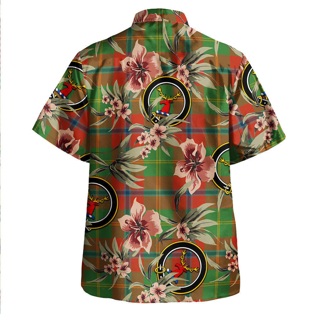 Clan Hutcheson Ancient Tartan Crest Badge Aloha Hawaiian Shirt Tropical Old Style KK77 Hutcheson Ancient Tartan Tartan Today   
