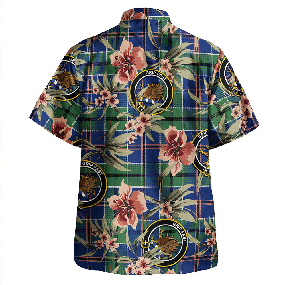 Clan Leslie of the Hebrides Modern Tartan Crest Badge Aloha Hawaiian Shirt Tropical Old Style JT60 Leslie of the Hebrides Modern Tartan Tartan Today   