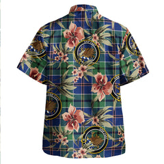 Clan Leslie of the Hebrides Modern Tartan Crest Badge Aloha Hawaiian Shirt Tropical Old Style JT60 Leslie of the Hebrides Modern Tartan Tartan Today   