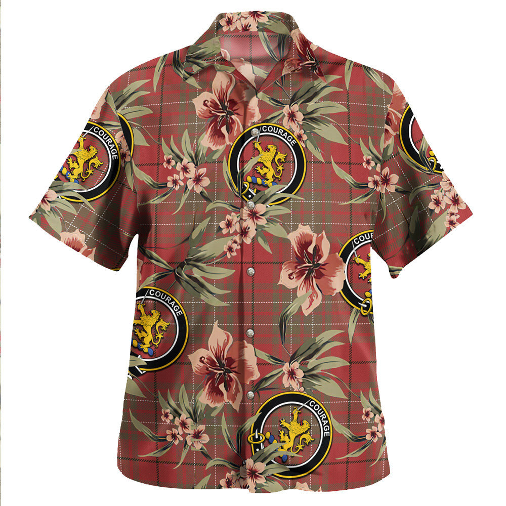 Cumming Weathered Tartan Clan Crest Badge Aloha Hawaiian Shirt Tropical Old Style XO75 Cumming Weathered Tartan Tartan Today   