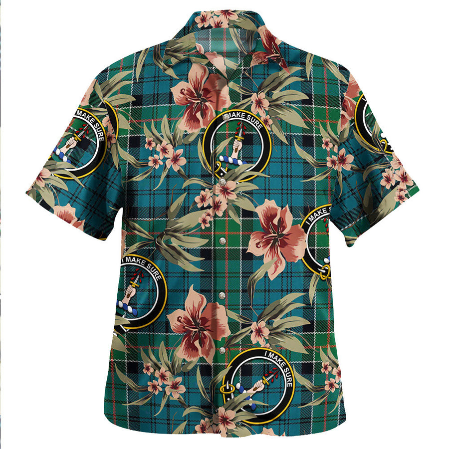 Clan Kirkpatrick Tartan Crest Badge Aloha Hawaiian Shirt Tropical Old Style