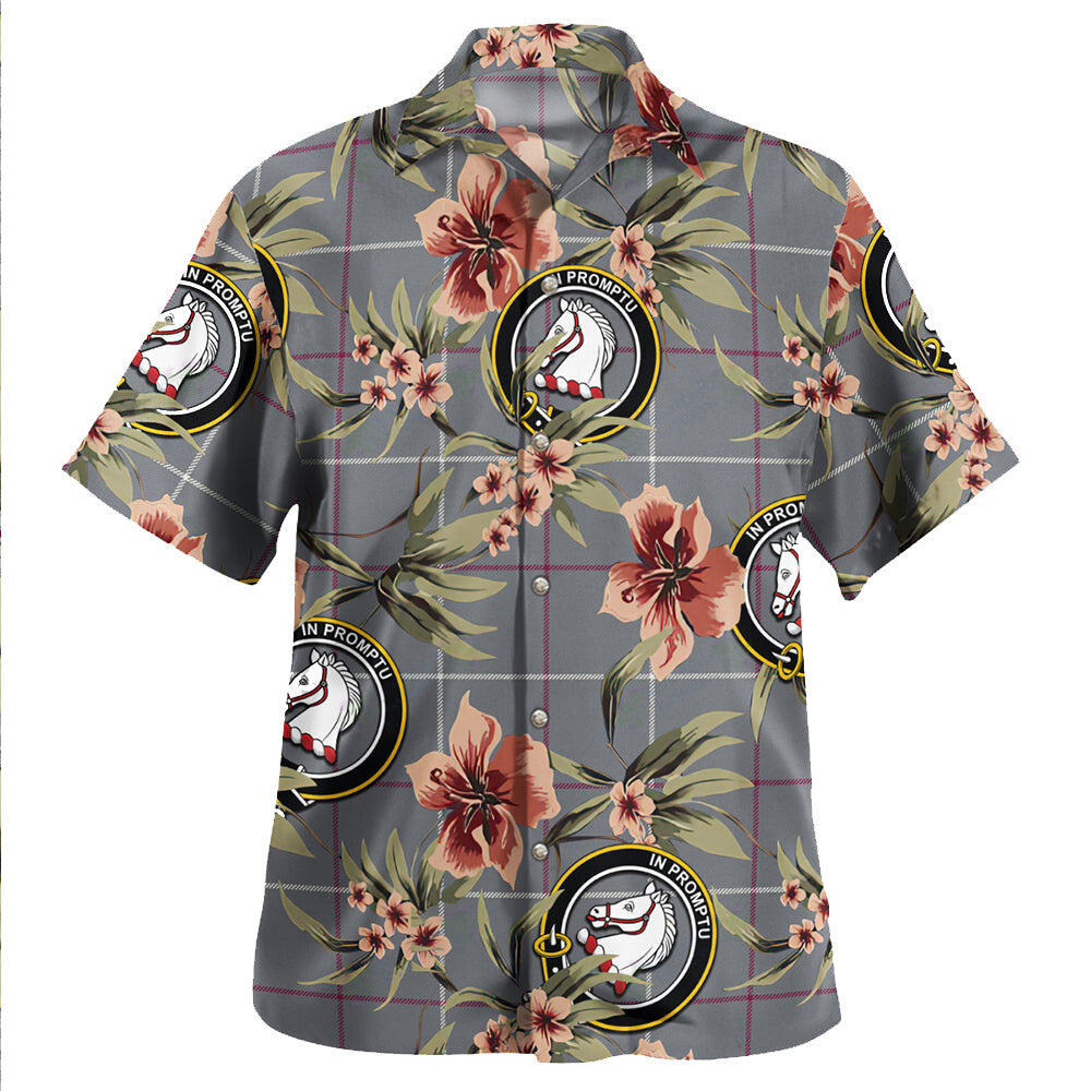 Clan Dunbar of Pitgaveny Weathered Tartan Crest Badge Aloha Hawaiian Shirt Tropical Old Style EG57 Dunbar of Pitgaveny Weathered Tartan Tartan Today   