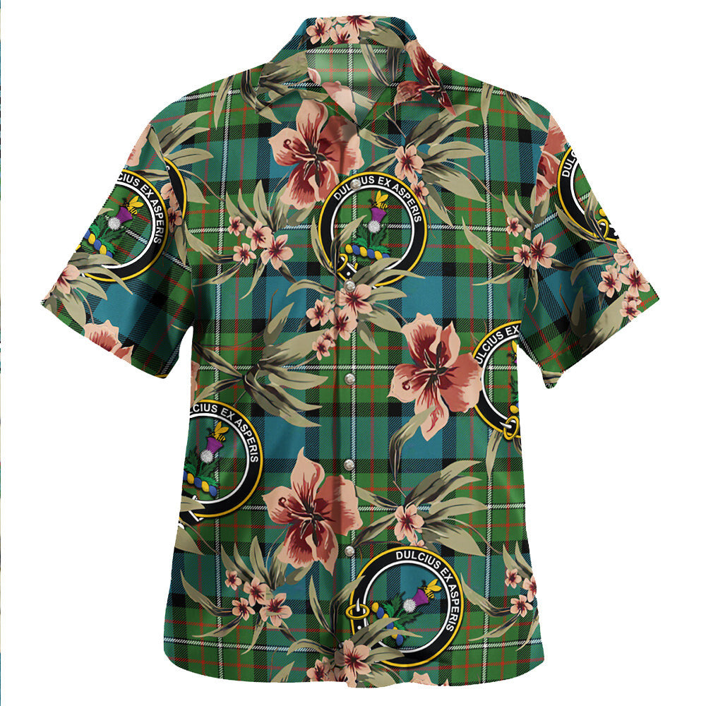 Clan Ferguson Ancient Tartan Crest Badge Aloha Hawaiian Shirt Tropical Old Style UY67 Ferguson Ancient Tartan Tartan Today   