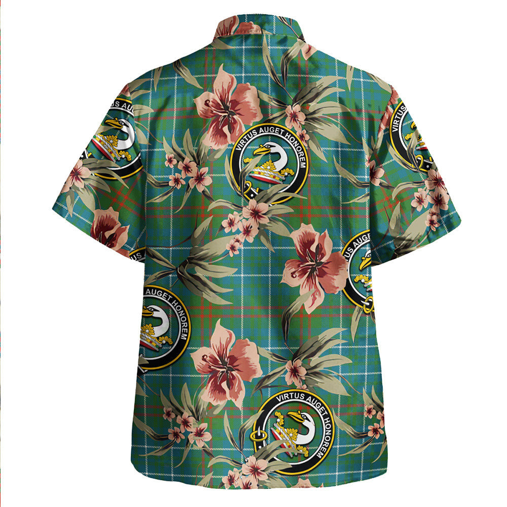 Clan Edmonstone Modern Tartan Crest Badge Aloha Hawaiian Shirt Tropical Old Style FM82 Edmonstone Modern Tartan Tartan Today   