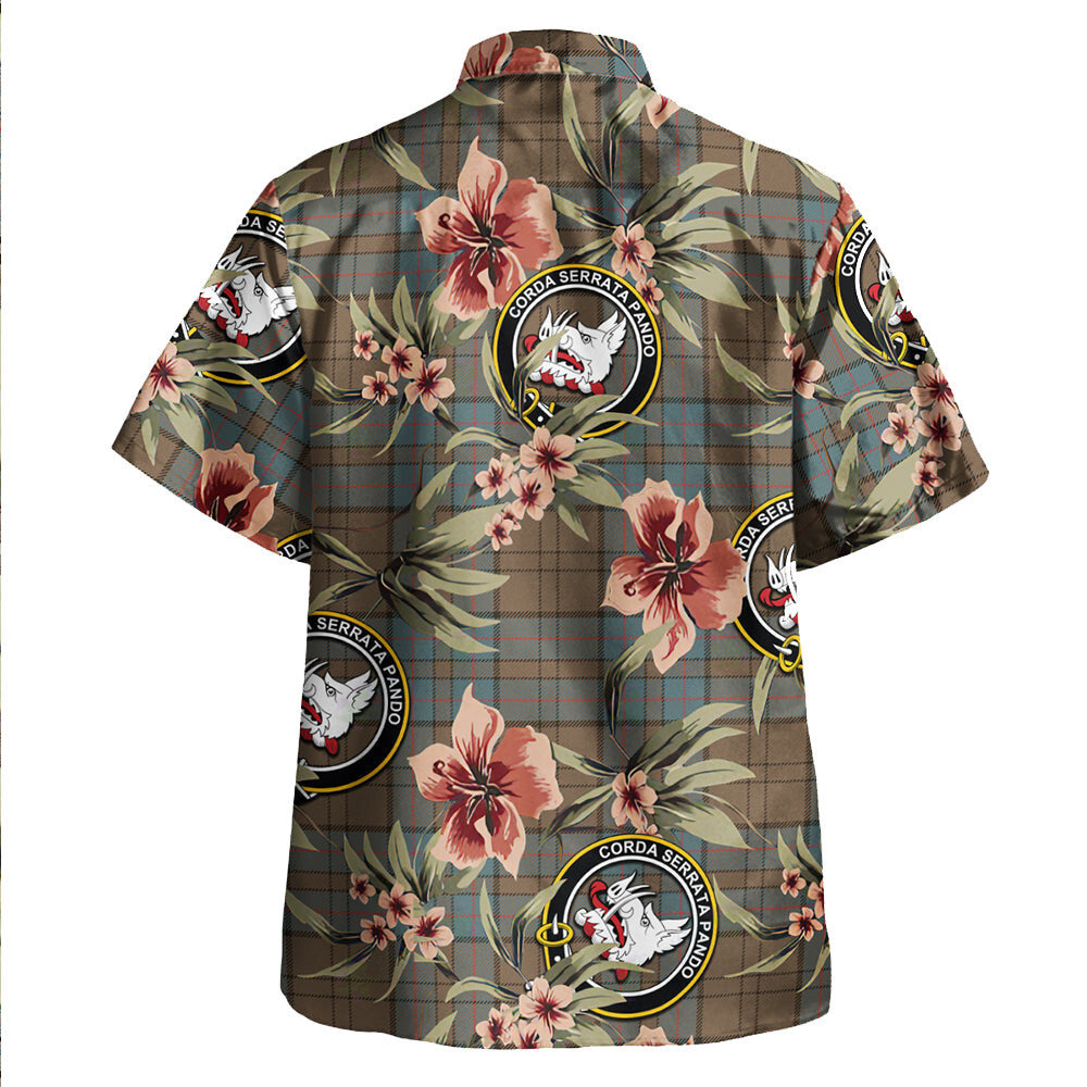 Clan Lockhart Weathered Tartan Crest Badge Aloha Hawaiian Shirt Tropical Old Style UA46 Lockhart Weathered Tartan Tartan Today   