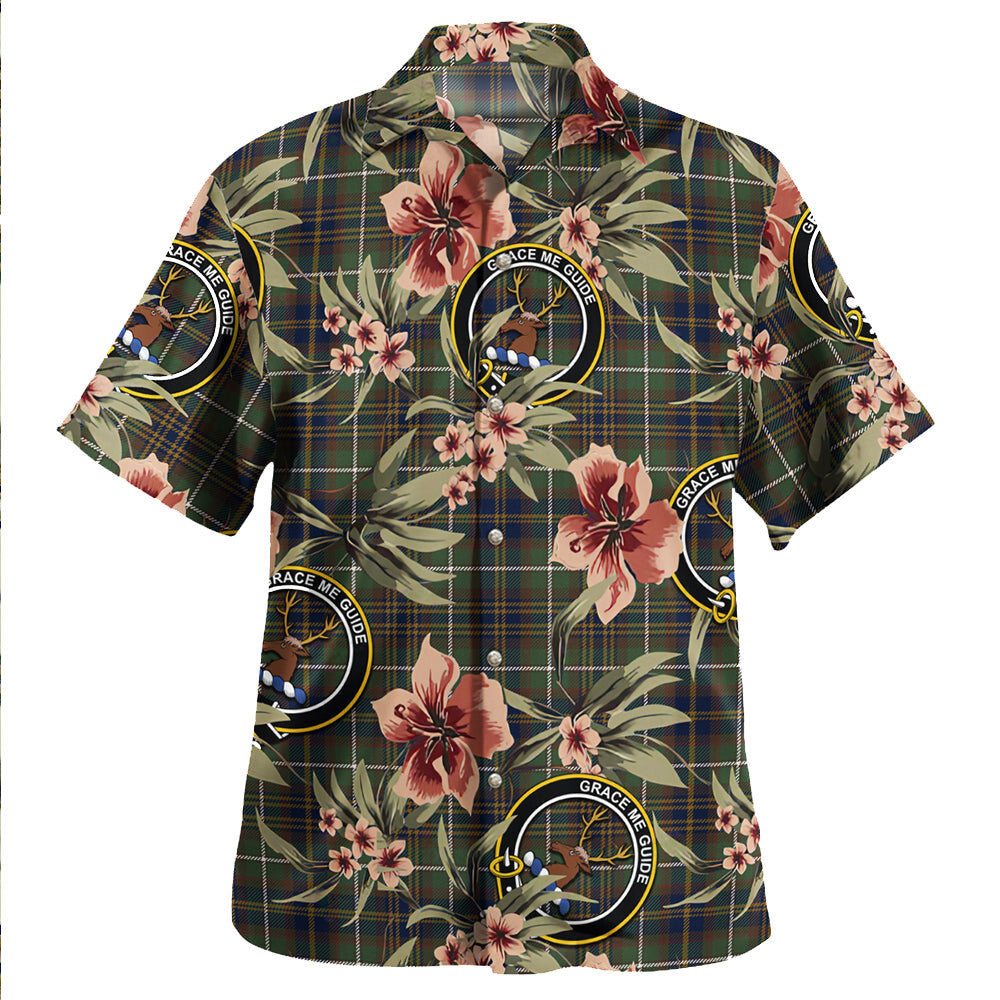 Clan Forbes of Druinnor Modern Tartan Crest Badge Aloha Hawaiian Shirt Tropical Old Style AP84 Forbes of Druinnor Modern Tartan Tartan Today   