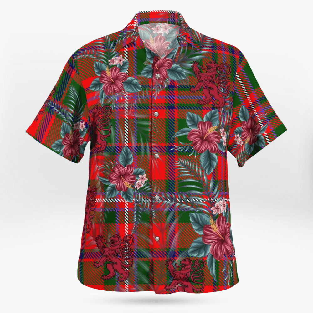 Clan MacKinnon Modern Tartan Scottish Lion Hawaiian Shirt KQ53 MacKinnon Modern Tartan Tartan Hawaii Shirt   