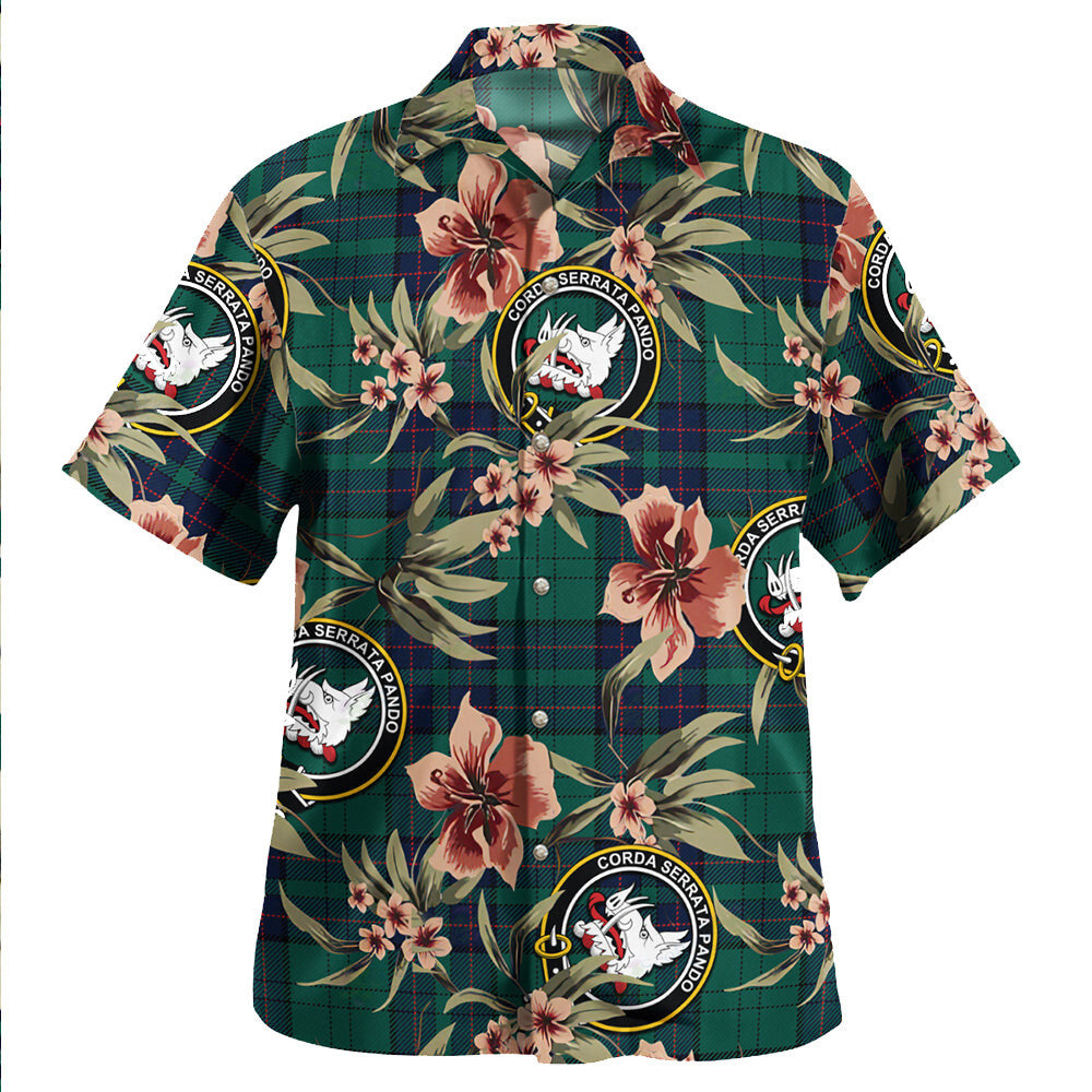 Clan Lockhart Modern Tartan Crest Badge Aloha Hawaiian Shirt Tropical Old Style AQ52 Lockhart Modern Tartan Tartan Today   