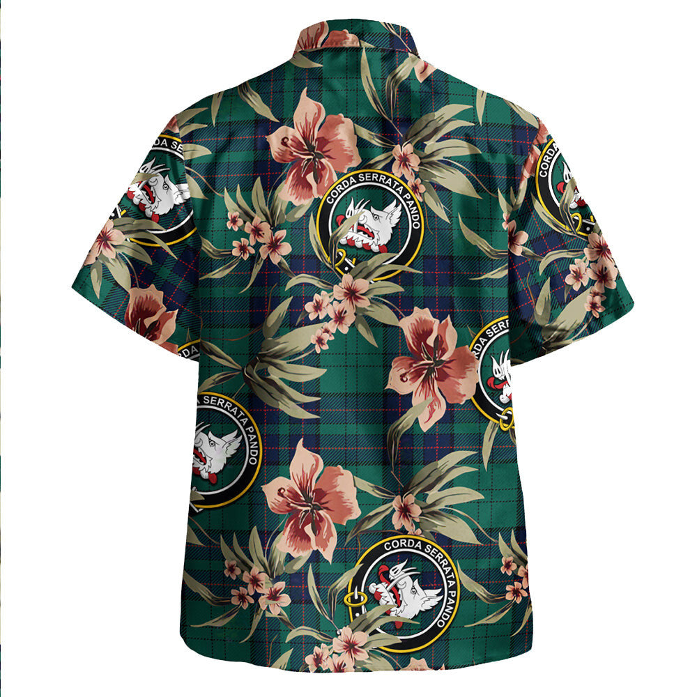 Clan Lockhart Modern Tartan Crest Badge Aloha Hawaiian Shirt Tropical Old Style AQ52 Lockhart Modern Tartan Tartan Today   