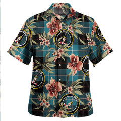 Dunlop Ancient Tartan Clan Crest Badge Aloha Hawaiian Shirt Tropical Old Style RJ93 Dunlop Ancient Tartan Tartan Today   