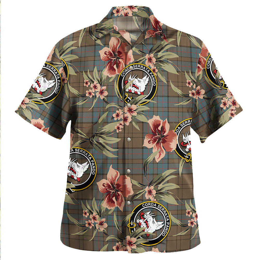 Clan Lockhart Weathered Tartan Crest Badge Aloha Hawaiian Shirt Tropical Old Style UA46 Lockhart Weathered Tartan Tartan Today   