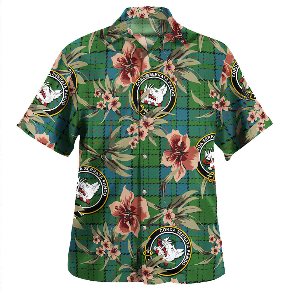 Clan Lockhart Ancient Tartan Crest Badge Aloha Hawaiian Shirt Tropical Old Style LI35 Lockhart Ancient Tartan Tartan Today   