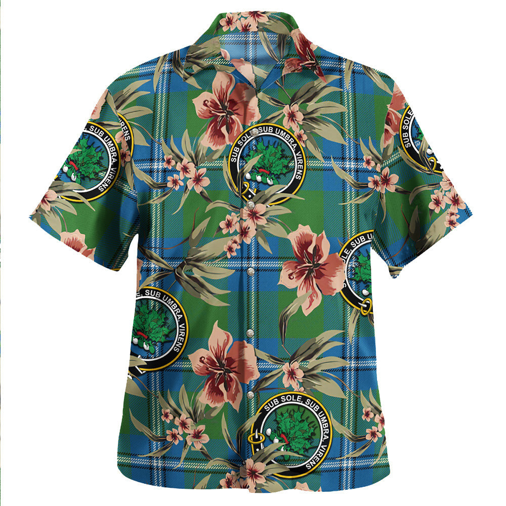 Clan Irvine Ancient Tartan Crest Badge Aloha Hawaiian Shirt Tropical Old Style YF74 Irvine Ancient Tartan Tartan Today   
