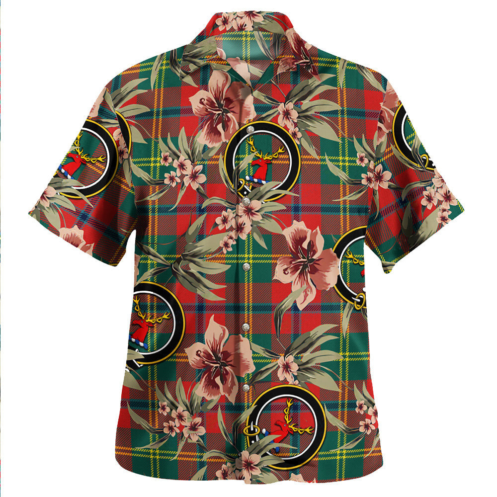 Clan Hutcheson Modern Tartan Crest Badge Aloha Hawaiian Shirt Tropical Old Style LH33 Hutcheson Modern Tartan Tartan Today   