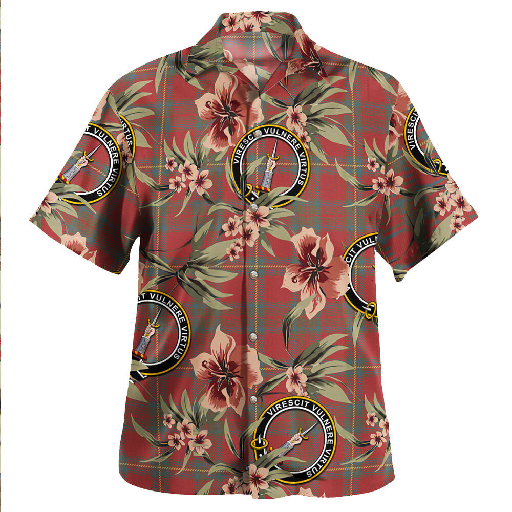 Cruikshank Weathered Tartan Clan Crest Badge Aloha Hawaiian Shirt Tropical Old Style DE63 Cruikshank Weathered Tartan Tartan Today   