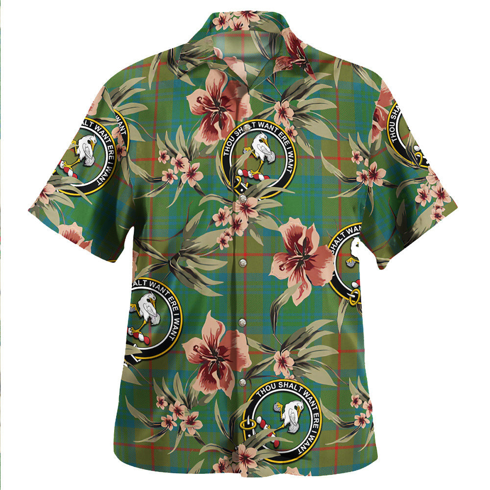 Clan Cranston Ancient Tartan Crest Badge Aloha Hawaiian Shirt Tropical Old Style AS52 Cranston Ancient Tartan Tartan Today   