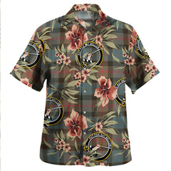 Clan Gunn Weathered Tartan Crest Badge Aloha Hawaiian Shirt Tropical Old Style UN32 Gunn Weathered Tartan Tartan Today   