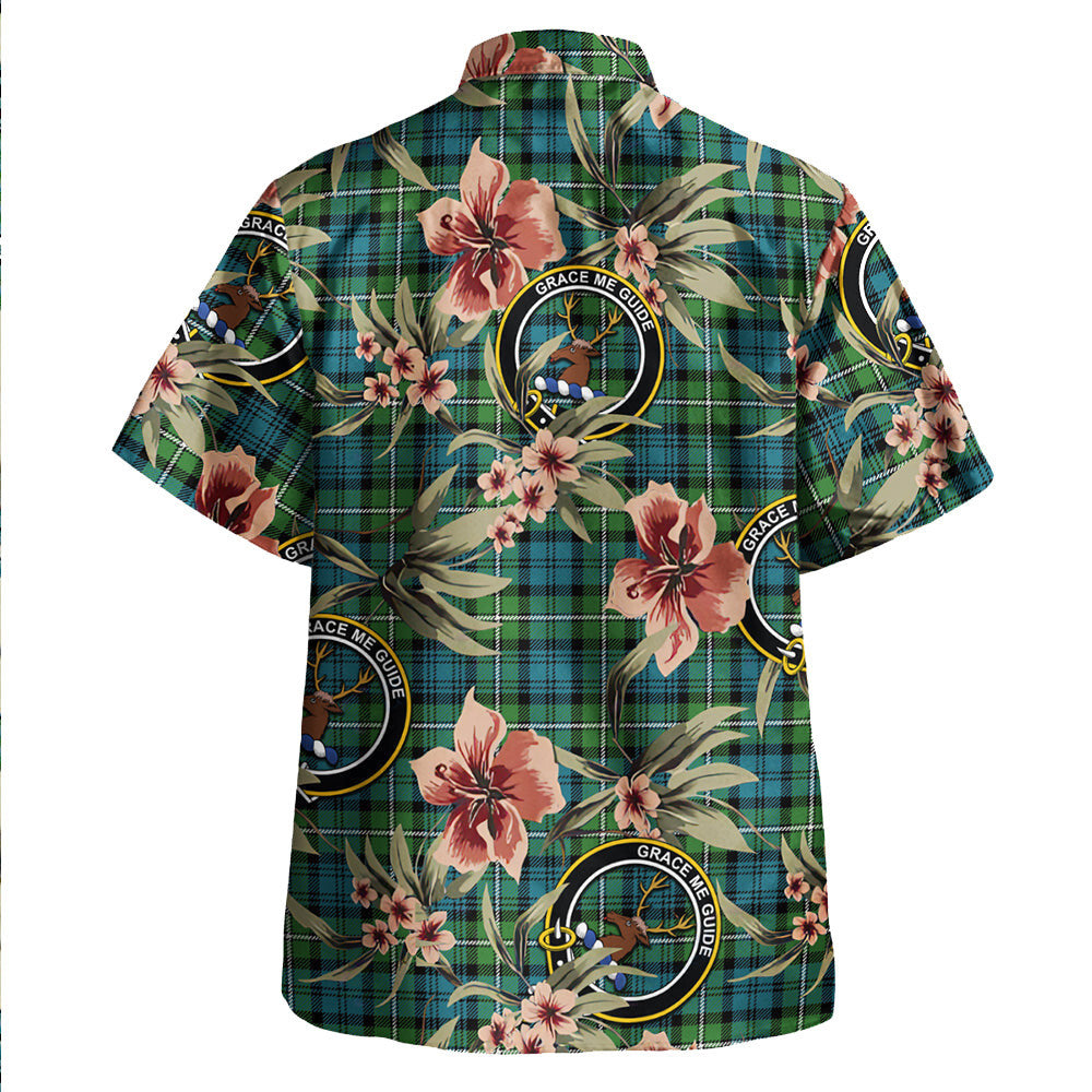 Forbes Ancient Tartan Clan Crest Badge Aloha Hawaiian Shirt Tropical Old Style WR43 Forbes Ancient Tartan Tartan Today   