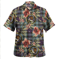 Clan Graham of Montrose Weathered Tartan Crest Badge Aloha Hawaiian Shirt Tropical Old Style LA62 Graham of Montrose Weathered Tartan Tartan Today   